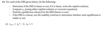 Answered: #1 For each of the DDS given below, do… | bartleby