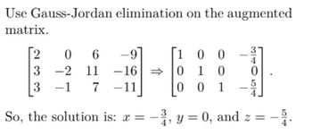 Answered: Use Gauss-Jordan Elimination On The… | Bartleby