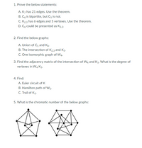 Answered: 1. Prove The Below Statements: A. K7… 