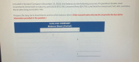 Prepare the long-term investments section of the balance sheet. (Enter account name only and do not provide the descriptive
information provided in the question.)
