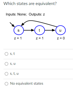 Answered: Which States Are Equivalent? Inputs:… | Bartleby