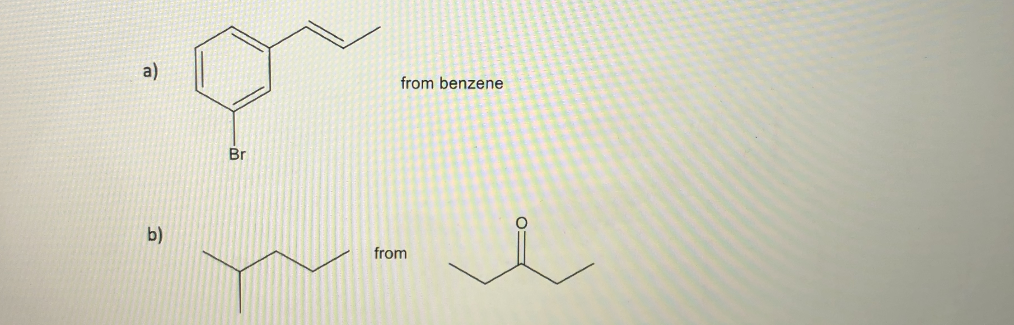 Answered: A) From Benzene Br B) From | Bartleby