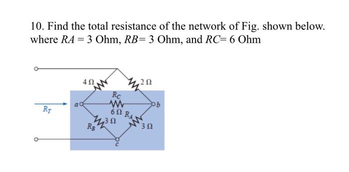 Solved Use the diagram to determine total resistance. (Round