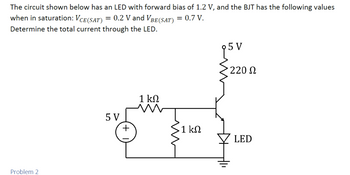 Answered: The circuit shown below has an LED with… | bartleby