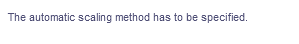 The automatic scaling method has to be specified.
