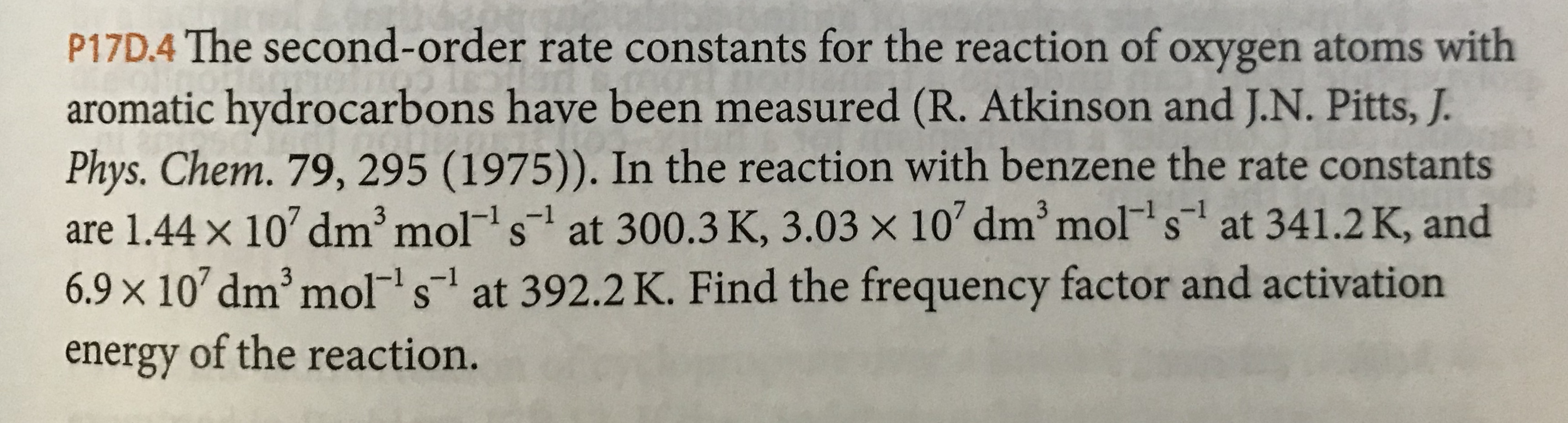 Answered: P17d.4 The Second- Order Rate Constants… 