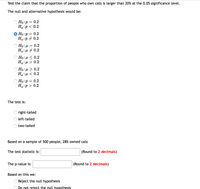 Answered: Test The Claim That The Proportion Of… | Bartleby