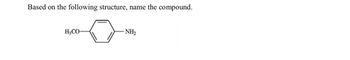 Based on the following structure, name the compound.
H3CO-
NH₂