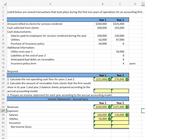 Answered: 3 9 A Amounts Billed To Clients For… | Bartleby