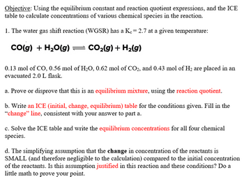 a) The original value of the reaction quotient, Qc, for the