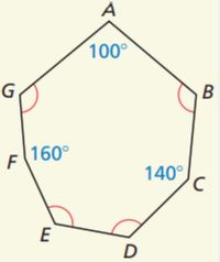 A
100°
G
В
F 160°
140°
E
D
