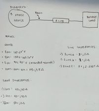 DIagram.
FauLt
ち
phase
3phase
Load
Source
2 Line
Values :
source
Line Imped an ces:
Ean: 120 L0 V
:) ZLinea
: 1 j2n
• Ebn: 150L-143.1' V
:) 2 Line b: 1-j24
• E cn: 90L 90'V Carounded neutral)
) 2Line C: 0+j2.2361 A
• zan: 2bn: zen =
: 0141.5A
Load Impedances:
) 2ab: 40+j30 4
:) znc: 40-j 302
• Zca: 501 j0A
