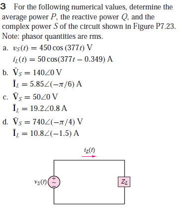 Answered: 3 For the following numerical values,… | bartleby