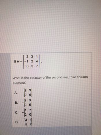 Answered 2 3 1 If A 1 2 4 057 What is the bartleby