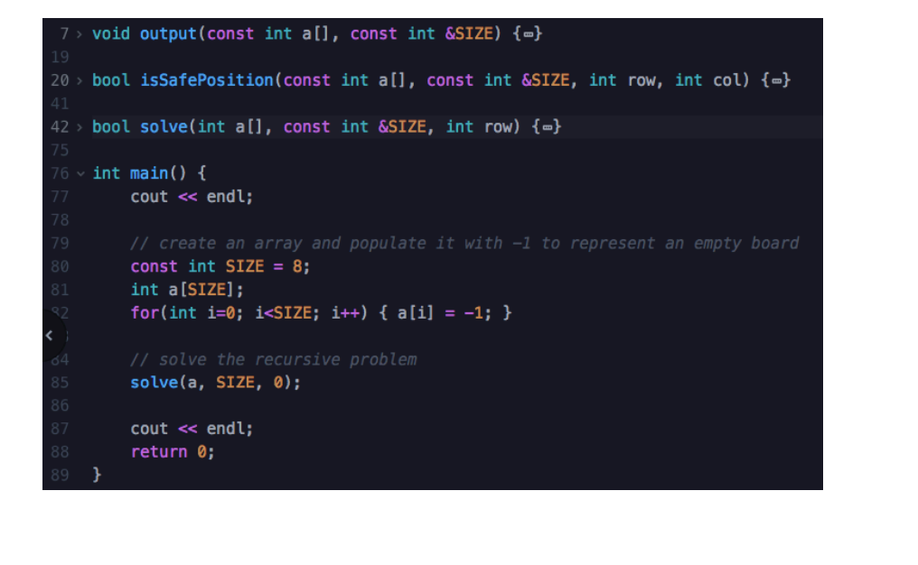 Answered: 7 > void output(const int a[], const… | bartleby