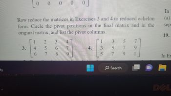 Answered Row reduce the matrices in Exercises 3 bartleby