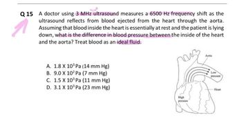 Answered: Q 15 A Doctor Using 3 MHz Ultrasound… | Bartleby