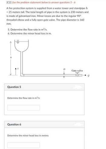 Answered: A fire protection system is supplied… | bartleby