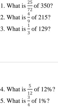 Answered: 5 4. What is of 12%? 12 3 5. What is -… | bartleby