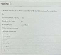 Answered: Calculate the amount of dextrose needed… | bartleby