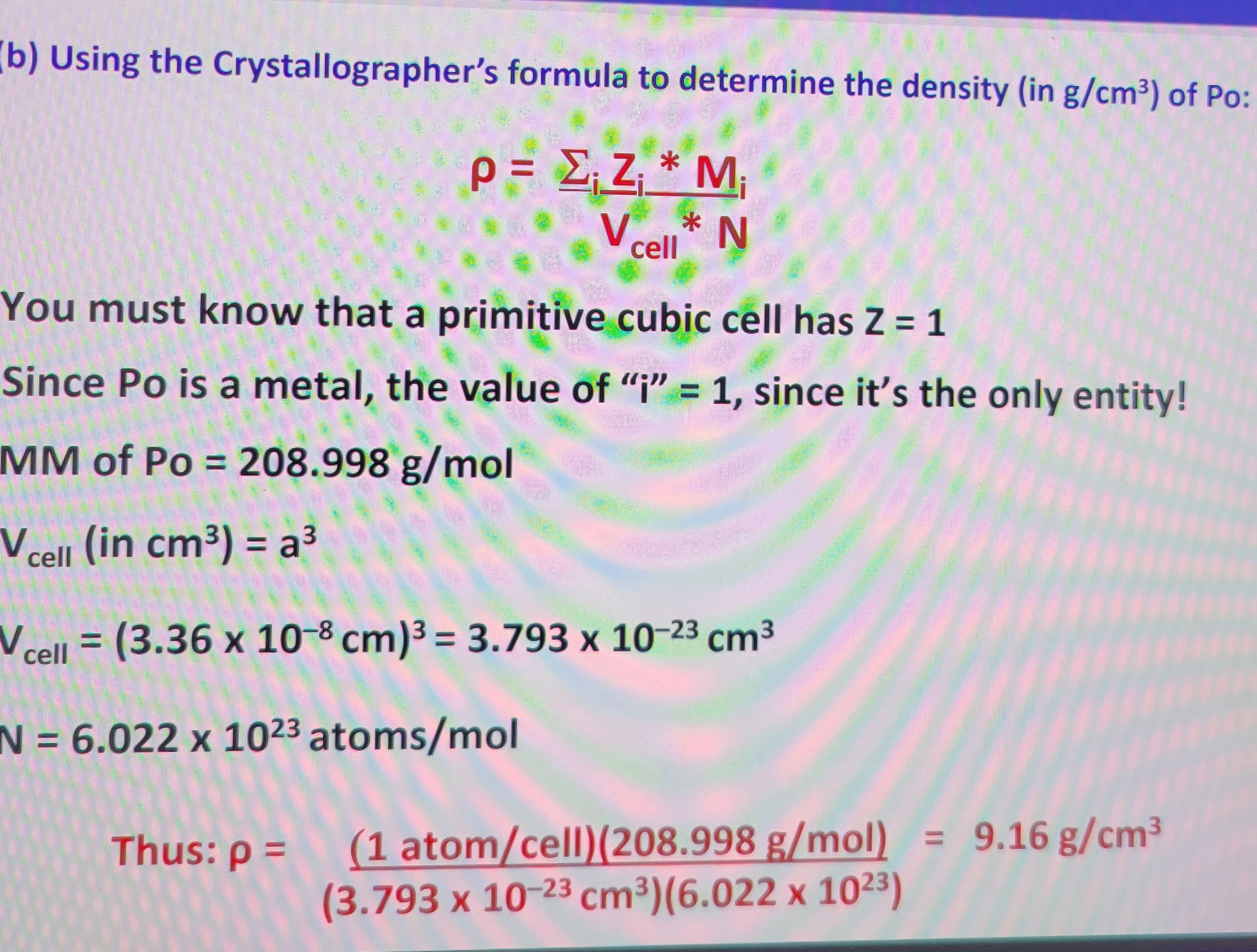 Answered: (b) Using The Crystallographer's… | Bartleby