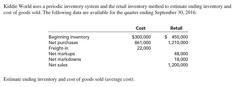 Answered: Kiddie World uses a periodic inventory… | bartleby