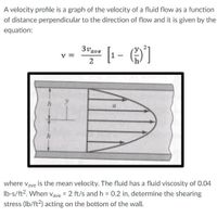 Answered: A velocity profile is a graph of the… | bartleby