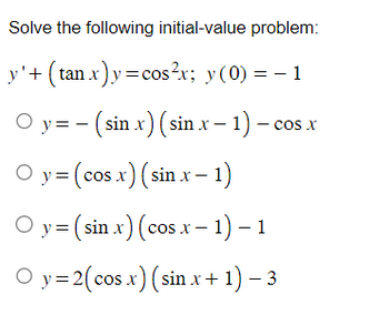 Answered: Solve the following initial-value… | bartleby