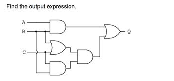 Answered: Find the output expression. A B B | bartleby