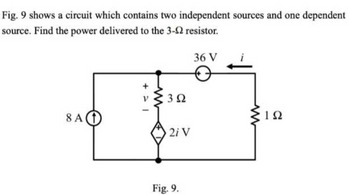 Answered: Fig. 9 shows a circuit which contains… | bartleby