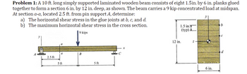 Answered: Problem 1: A 10 Ft. Long Simply… | Bartleby