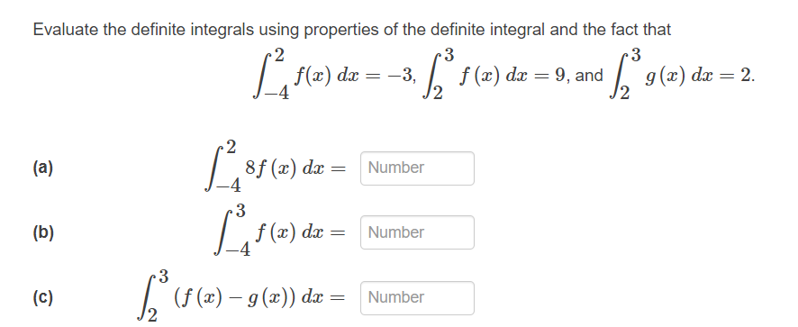 Answered Evaluate The Definite Integrals Using Bartleby 3475