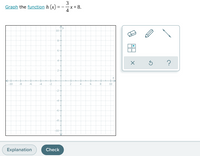 Graph the function h (x) :
4
x+8.
10
Explanation
Check
3.
