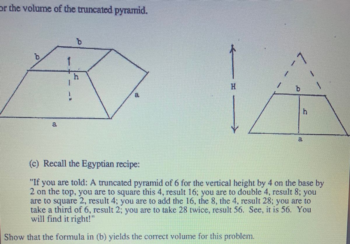volume formula for square pyramid