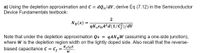 **a) Using the depletion approximation and \( C = dQ_s/dV \), derive Eq (7.12) in the Semiconductor Device Fundamentals textbook:**

\[
N_B(x) = \frac{2}{qK_s\varepsilon_0A^2 d(1/C_J^2)/dV}
\]

Note that under the depletion approximation \( Q_s = qAN_BW \) (assuming a one-side junction), where \( W \) is the depletion region width on the lightly doped side. Also recall that the reverse-biased capacitance \( C = C_J = \frac{K_s\varepsilon_0A}{W} \).