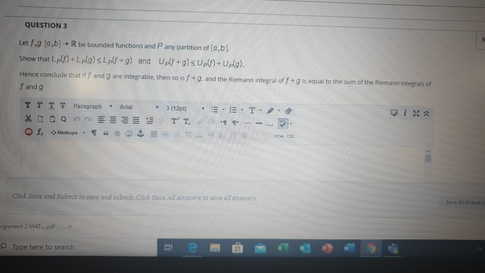 Answered Let Fg Ab →r Be Bounded Functions Bartleby 3226