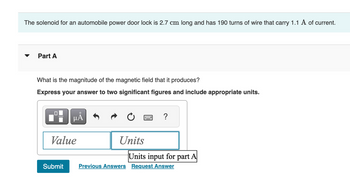 Answered: The Solenoid For An Automobile Power… | Bartleby