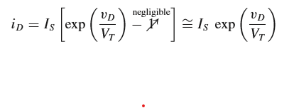 negligible
vp
= Is exp
ip = Is exp
VT
VT
