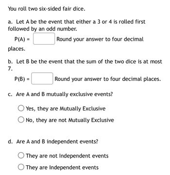 You roll two dice, what is the probability that two numbers you roll will  be the sum of 3?