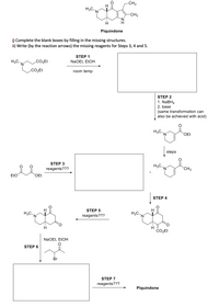 Answered: -CH3 H3C. CH3 Piquindone ) Complete the… | bartleby