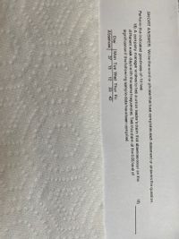 SHORT ANSWER. Write the word or phrase that best completes each statement or answers the question.
Perform theindicated goodness-of-fit test.
18) A company manager wishes to test a union leader's claim that absences occur on the
different week days with the same frequencies. Test this claim at the 0.05 level of
significance if the following sample data havebeen compiled.
18)
Day
Absences
|Mon Tue Wed Thur Fri
37 15
12
23 43
