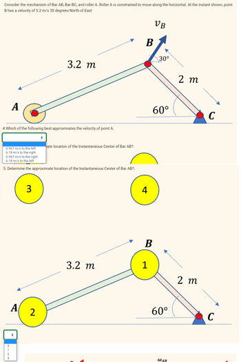 Answered: Consider The Mechanism Of Bar AB, Bar… | Bartleby