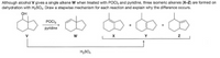 Although alcohol V gives a single alkene W when treated with POCI, and pyridine, three isomeric alkenes (X-Z) are formed on
dehydration with H,SO4. Draw a stepwise mechanism for each reaction and explain why the difference occurs.
он
do.do.de
POCI,
pyridine
V
w
H2SO4
