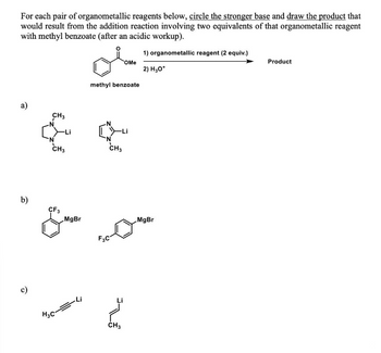 Answered: For Each Pair Of Organometallic… | Bartleby