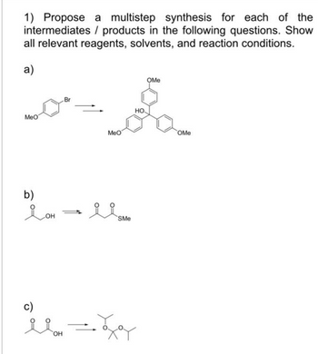 Answered: 1) Propose A Multistep Synthesis For… | Bartleby