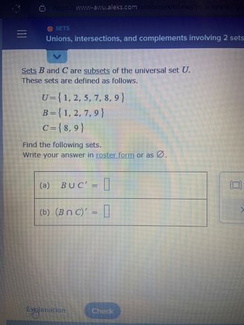 Answered: Sets B And C Are Subsets Of The… | Bartleby