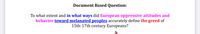 Document Based Question:
To what extent and in what ways did European oppressive attitudes and
behavior toward melanated peoples accurately define the greed of
15th-17th century Europeans?
