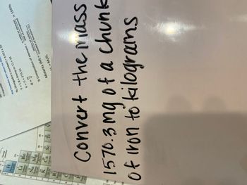 7
4
M
Н
Li
2
K
Pucans
RI
Rubid
[11
2A
2
12
Na Mg
Mag
Be
Beryllis
24.31
30
Ca
38
21
Sc
Key formulas and values for Ch
NA (Avogadro's number) = 6.022 x 1
F = 1.8 x (temp in "C) + 32
K="C + 273.15
d ==
Compounds
% Composition of element =
n XMM of element
MM of compound
moles of solute
Volume of Solution (L)
Molarity (M)
V₁ = M₂V₂
=
x 100%
Convert
the mass
1570.3 mg of a chunk
of iron to kilograms