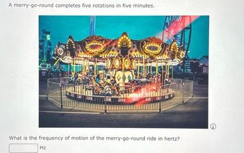 Answered: A merry-go-round completes five… | bartleby