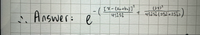 Certainly! Below is the transcription of the mathematical expression found in the image:

---

**Answer:**  
\[ e^{-\left( \frac{[x - (a_0 + b_0)]^2}{4s_a^2 s_b^2} + \frac{(2y)^2}{4s_a^2 s_b^2 (2s_a^2 + 2s_b^2)} \right)} \]

---

This expression appears to be part of a probability distribution or a statistical model, possibly related to Gaussian functions given the exponential and squared terms. The notation suggests parameters such as means (\(a_0\), \(b_0\)) and variances (\(s_a^2\), \(s_b^2\)).